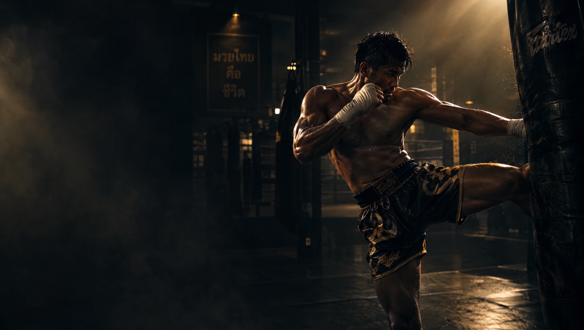 Muay Thai training at Kalsamrit